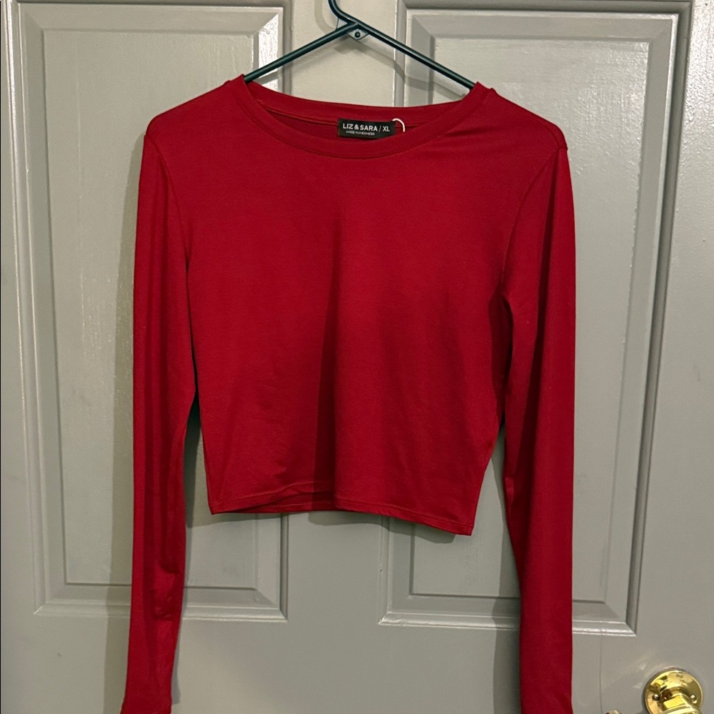 Liza Laina Red Long Sleeve Top
